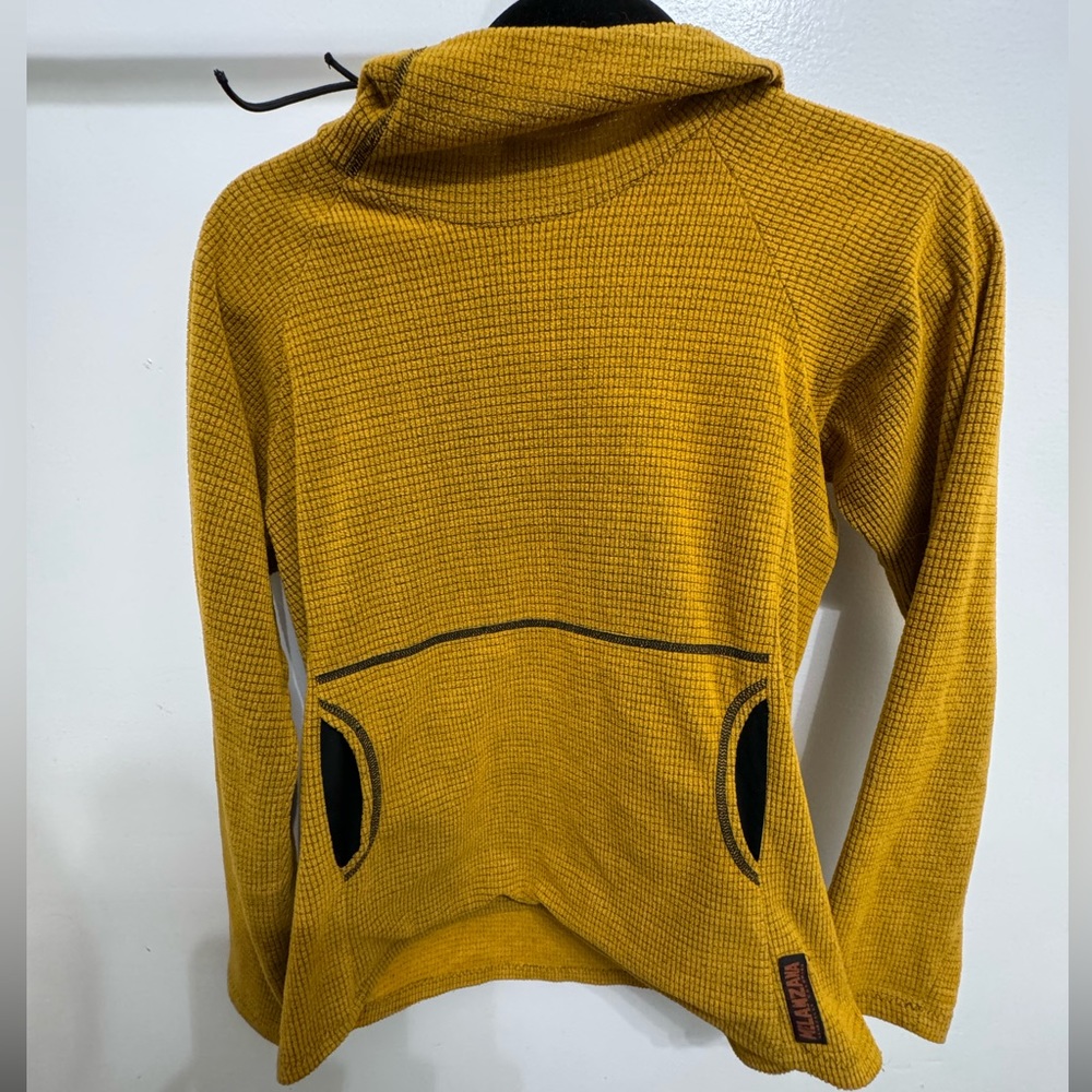 Melanzana Micro Grid Hoodie | Woman’s Yellow Small